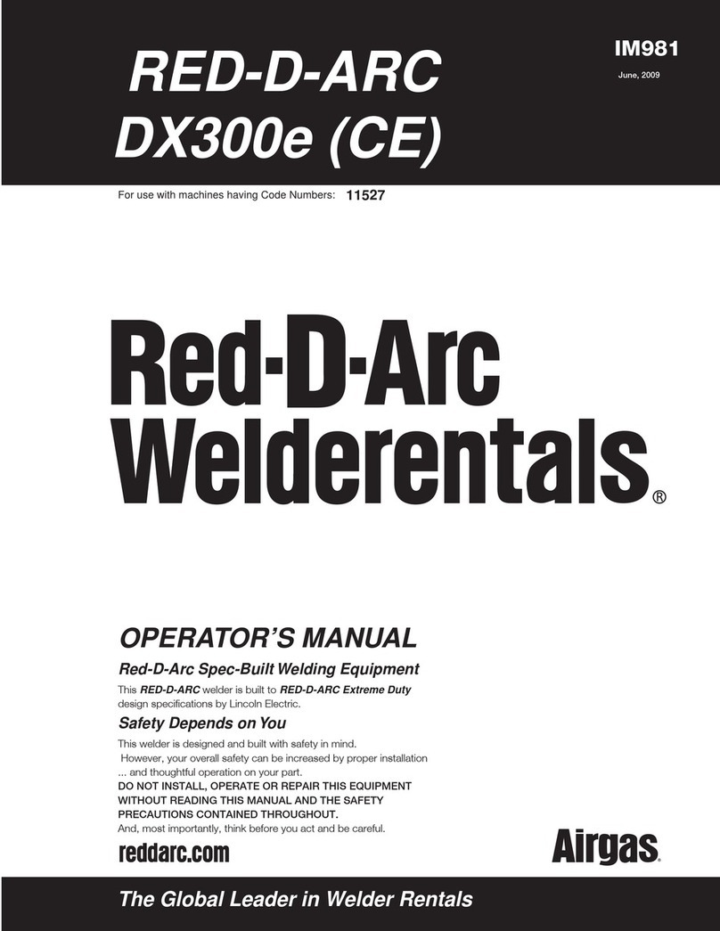 Lincoln Electric Airgas RED-D-ARC DX300e Operator's manual Lincoln Electric Airgas RED-D-ARC DX300e Operator's manual