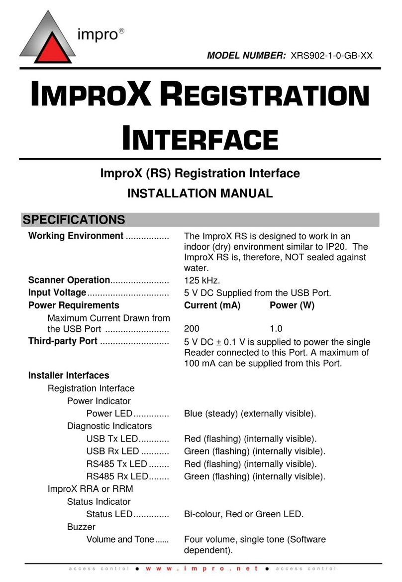 impro IMPROX XRS902-1-0-GB-XX installation manual