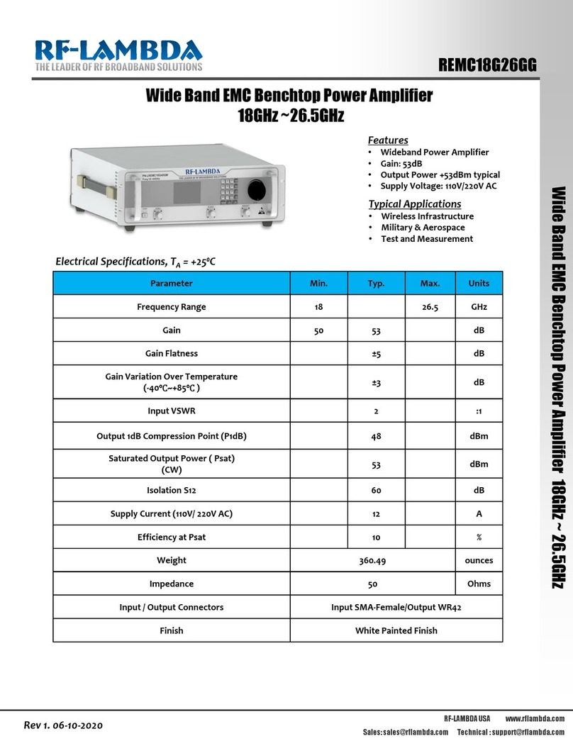 RF-Lambda REMC18G26GG User manual RF-Lambda REMC18G26GG User manual