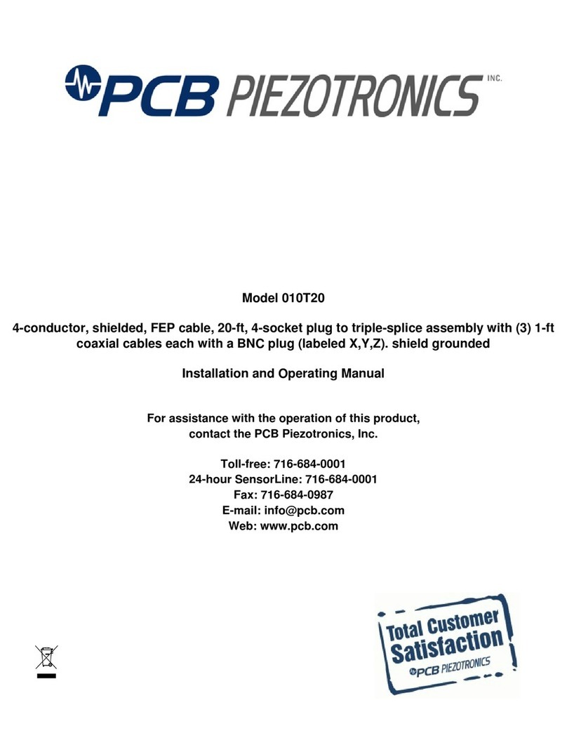 PCB Piezotronics 010T20 User manual
