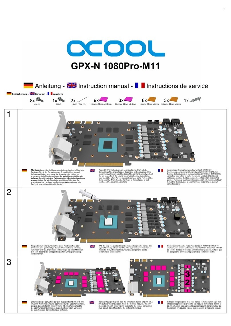 Alphacool GPX-N 1080Pro-M11 User manual