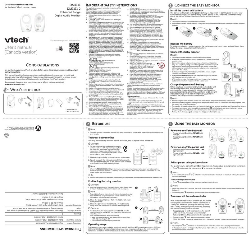 V-tech DM1111-2 User manual