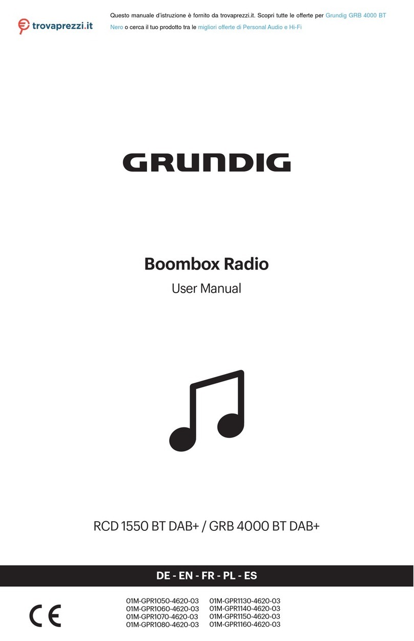 Grundig GRB 4000 BT Nero User manual