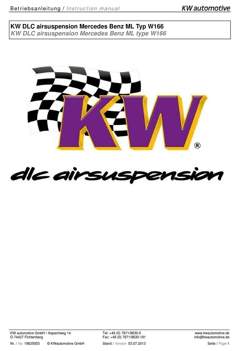 KW automotive W166 instruction manual