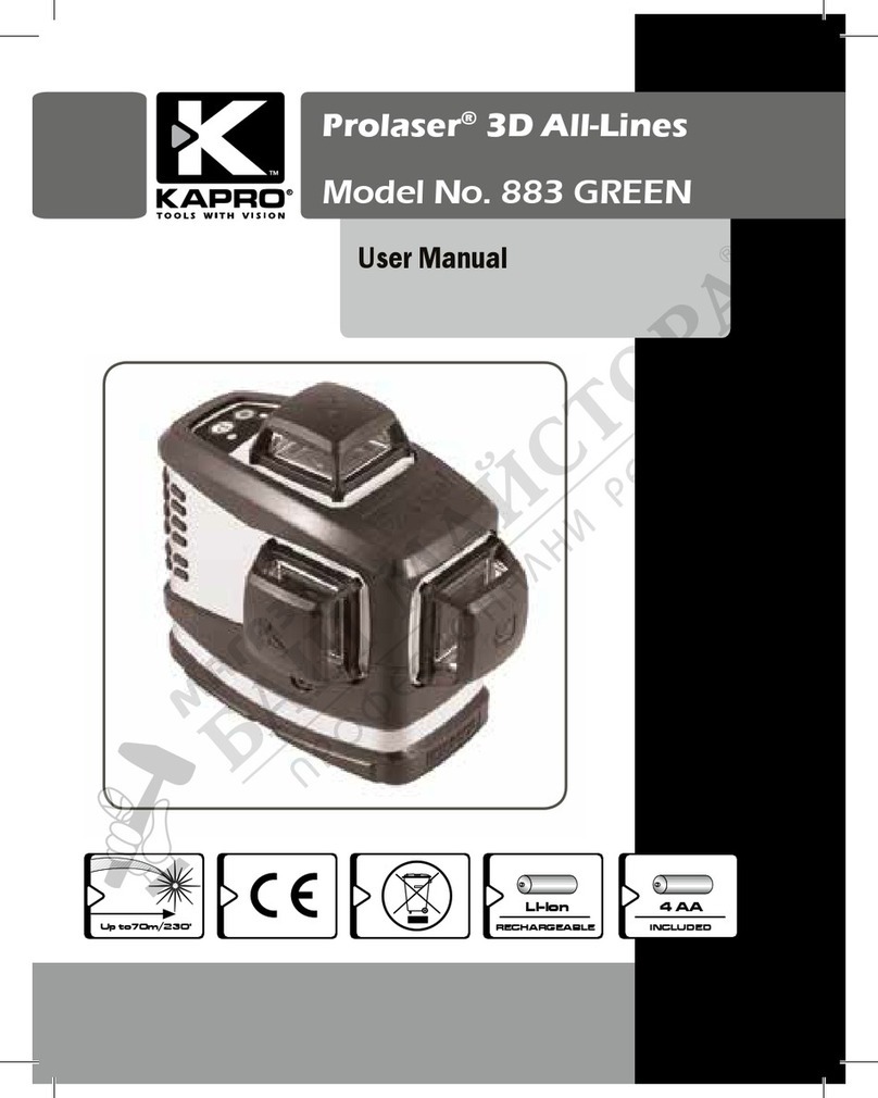 Kapro Prolaser 883 GREEN User manual Kapro Prolaser 883 GREEN User manual