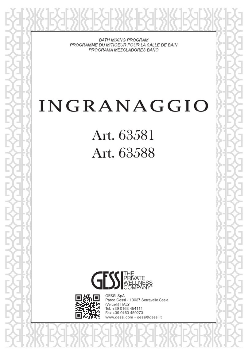 Gessi INGRANAGGIO 63581 manual