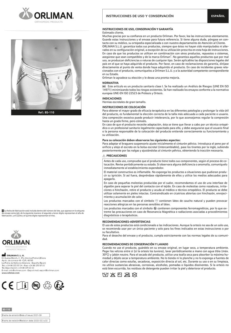 Orliman BS-110 Operation instructions