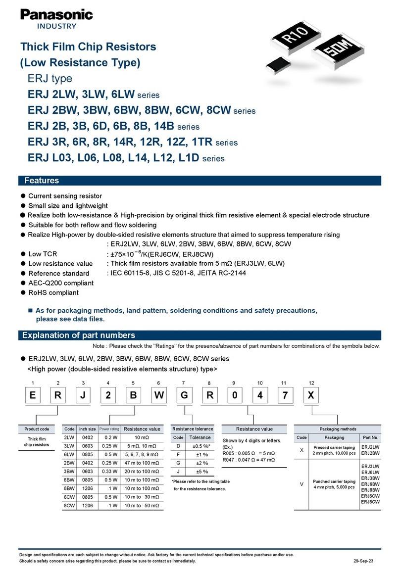 Panasonic ERJ 2LW Series manual