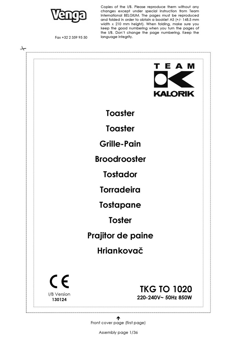 Kalorik TKG TO 1020 operating instructions