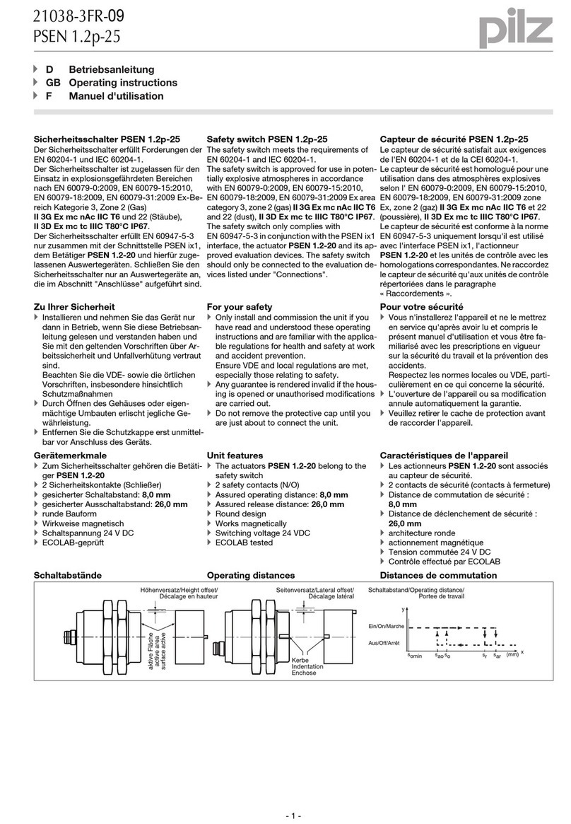 Pilz PSEN 1.2p-25 operating instructions