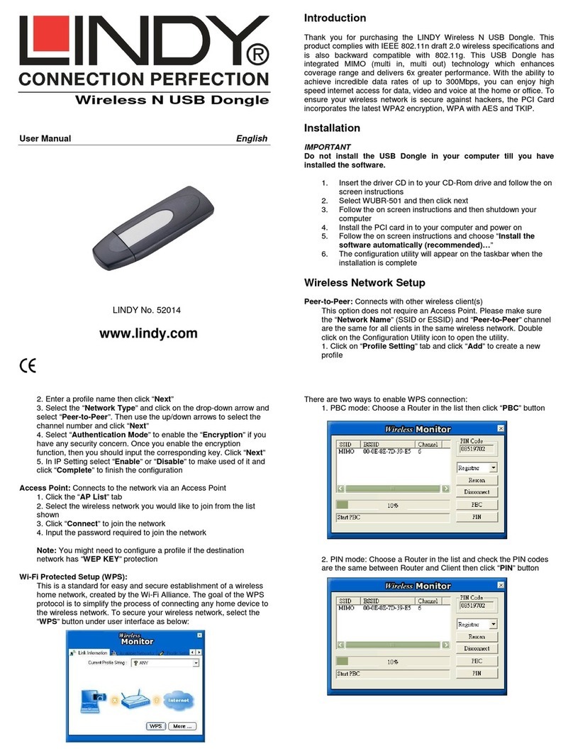 Lindy WUBR-501 user manual