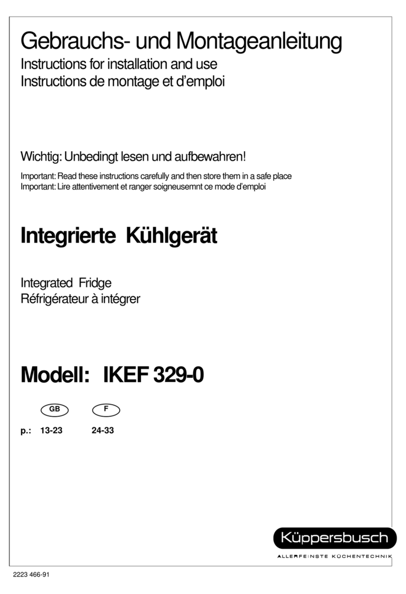 Kuppersbusch IKEF 329-0 Instructions for installation and use