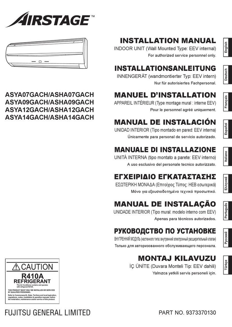 Fujitsu Airstage ASYA07GACH User manual