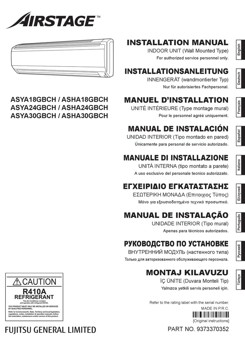 Fujitsu ASHA18GBCH User manual