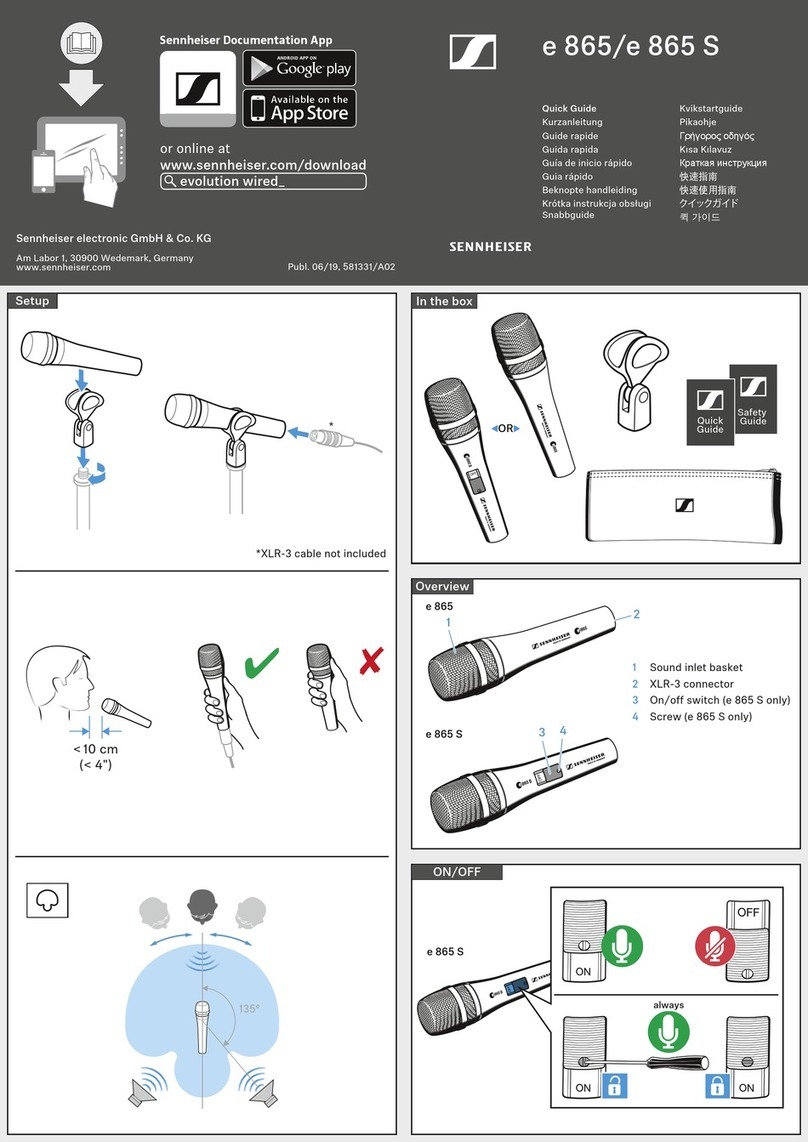 Sennheiser Evolution E865 quick guide
