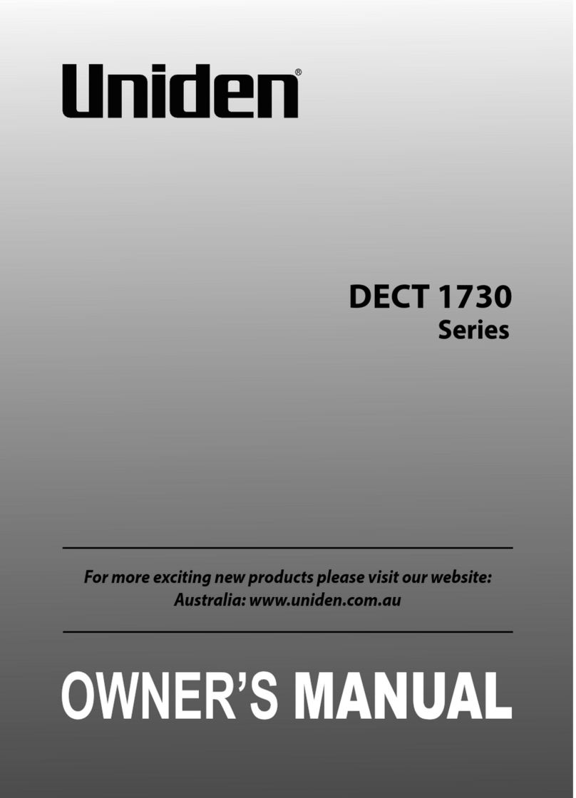 Uniden DECT 1730 Series User manual