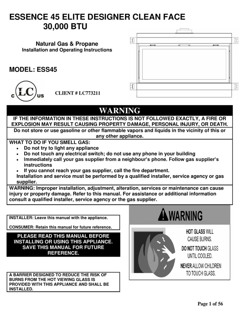 Savannah Heating ESSENCE ESS45 manual Savannah Heating ESSENCE ESS45 manual