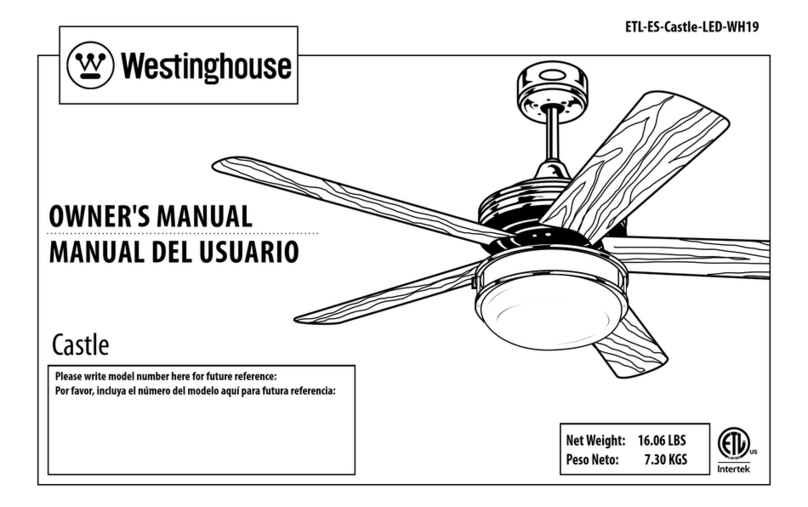 Westinghouse ETL-ES-Castle-LED-WH19 owner's manual
