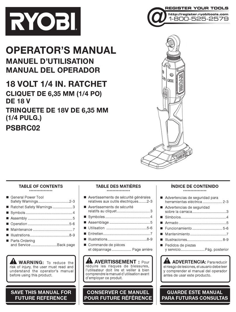 Ryobi PSBRC02 Operator's manual