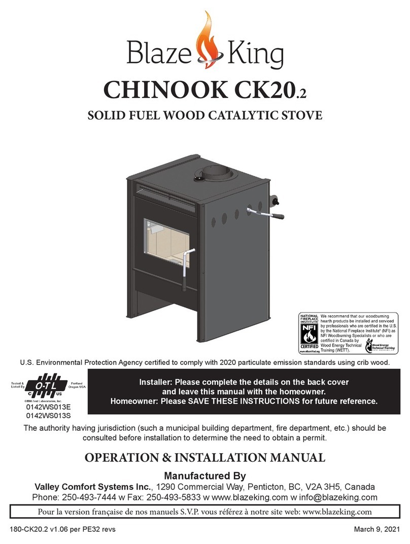 Blaze King CHINOOK CK20.2 Operation & installation manual Blaze King CHINOOK CK20.2 Operation & installation manual