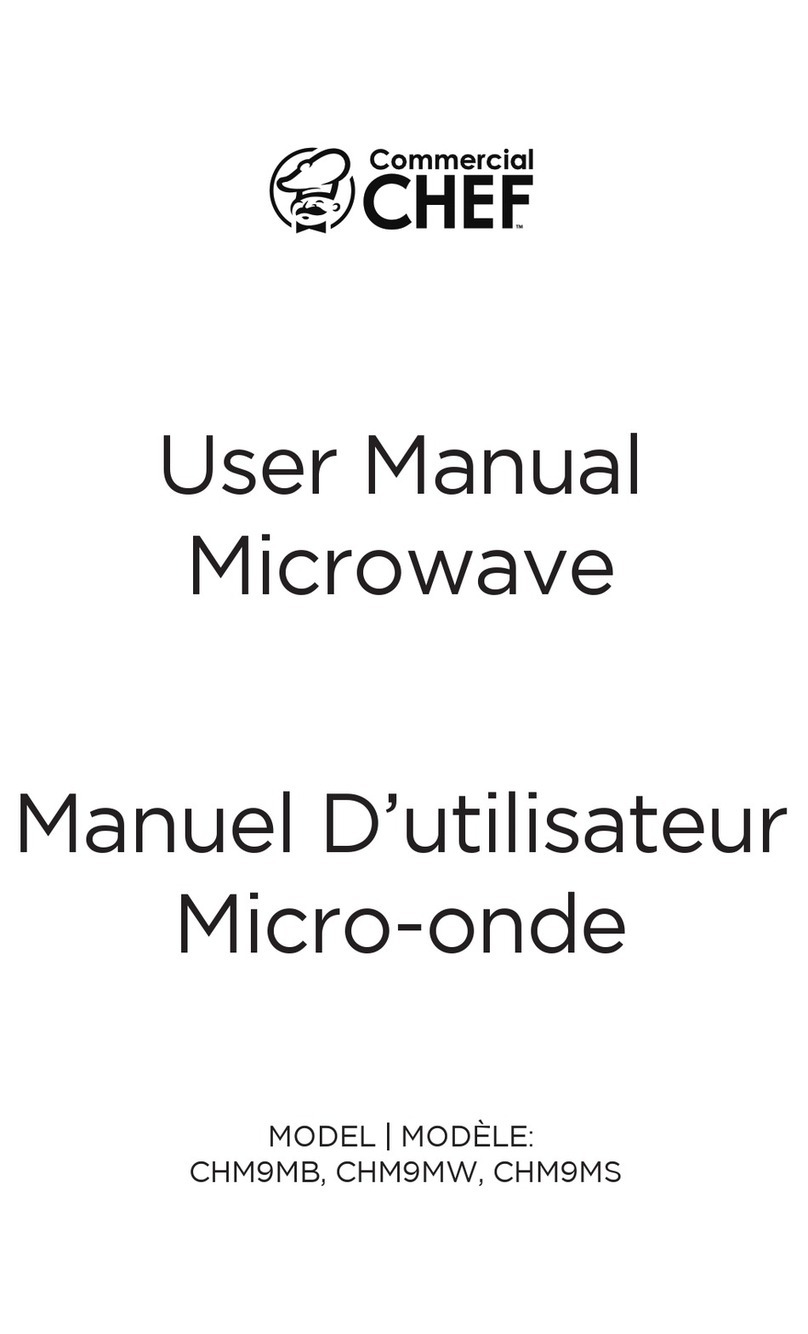 Commercial CHEF CHM9MB User manual Commercial CHEF CHM9MB User manual