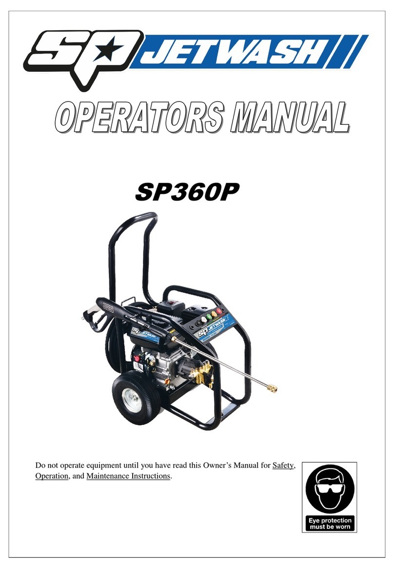 SP JETWASH SP360P Operator's manual