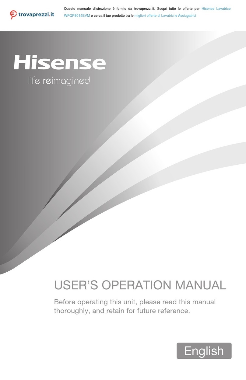 Hisense WFQP8014EVM Mounting instructions