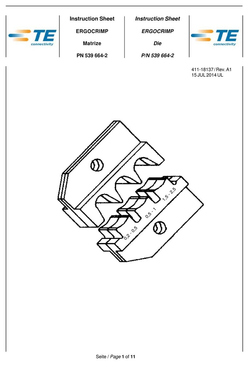 TE Connectivity ERGOCRIMP 539 664-2 User manual TE Connectivity ERGOCRIMP 539 664-2 User manual
