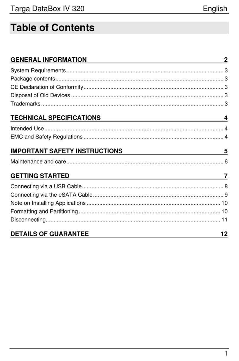 Targa DataBox IV 320 manual