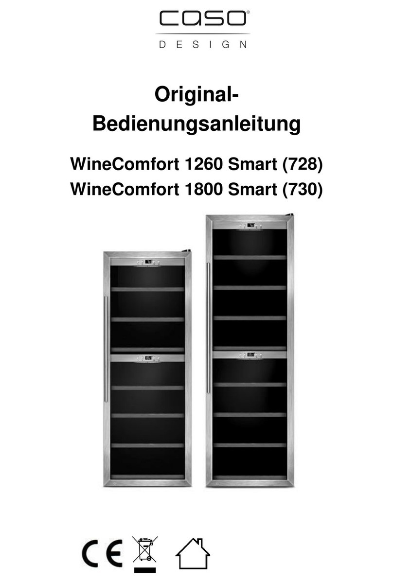CASO DESIGN WineComfort 1260 Smart Installation instructions