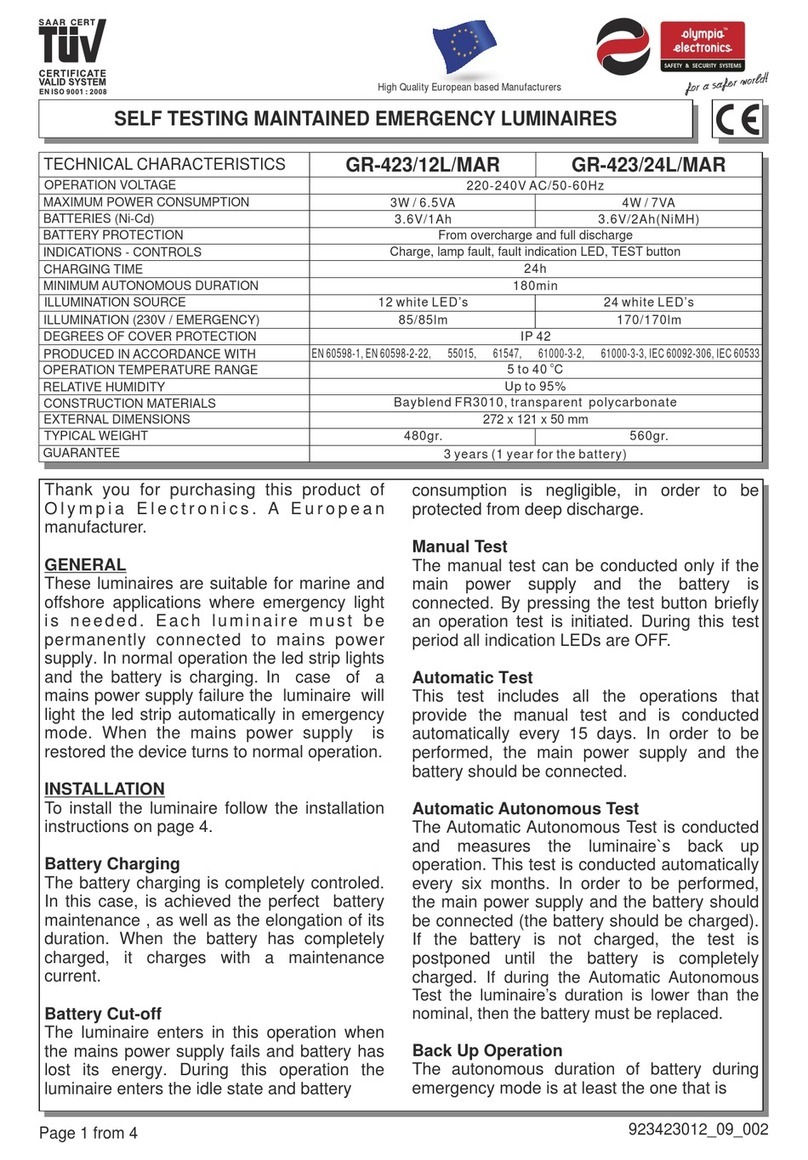 olympia electronics GR-423/12L/MAR quick start guide