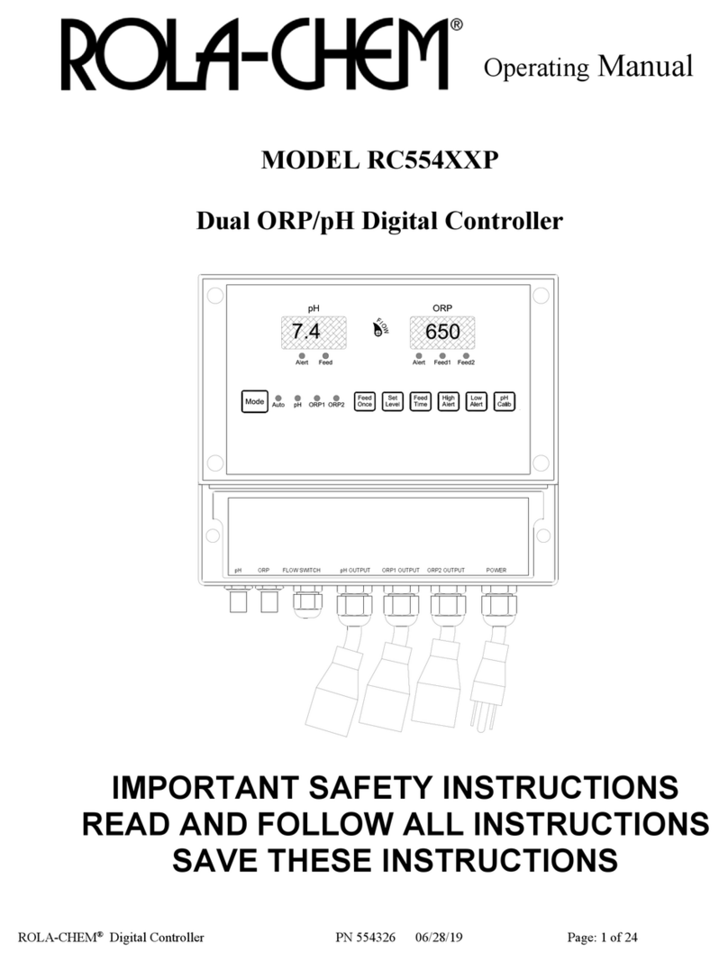 ROLA-CHEM RC554XXP operating manual