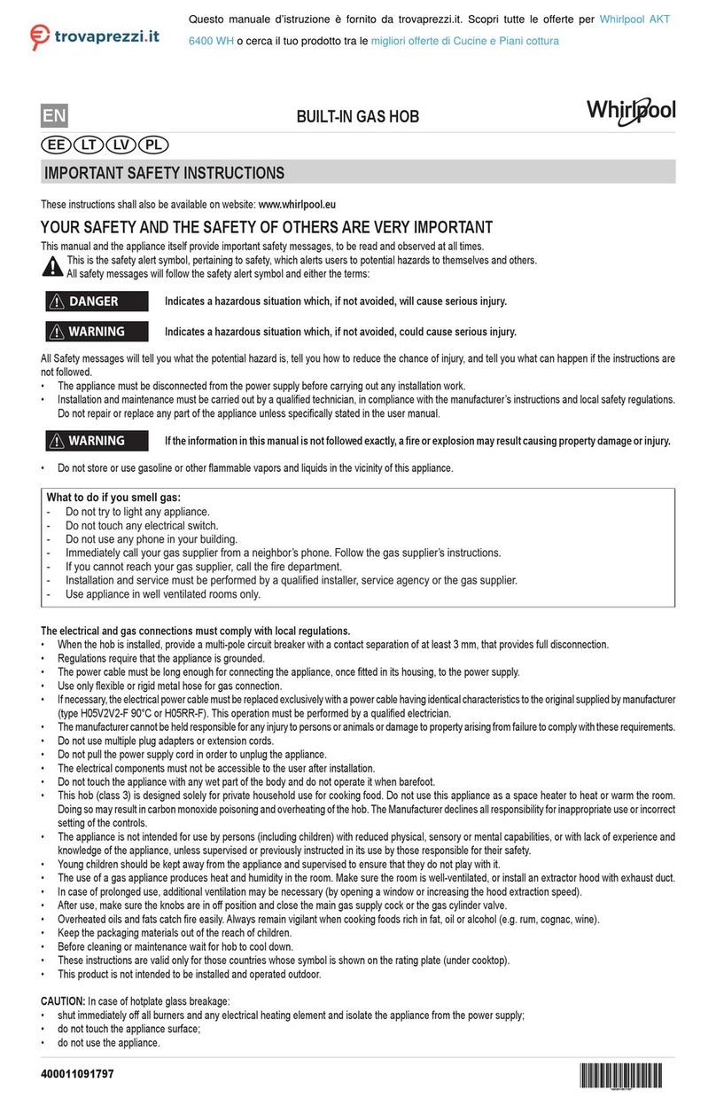 Whirlpool AKT 6400 WH User manual Whirlpool AKT 6400 WH User manual