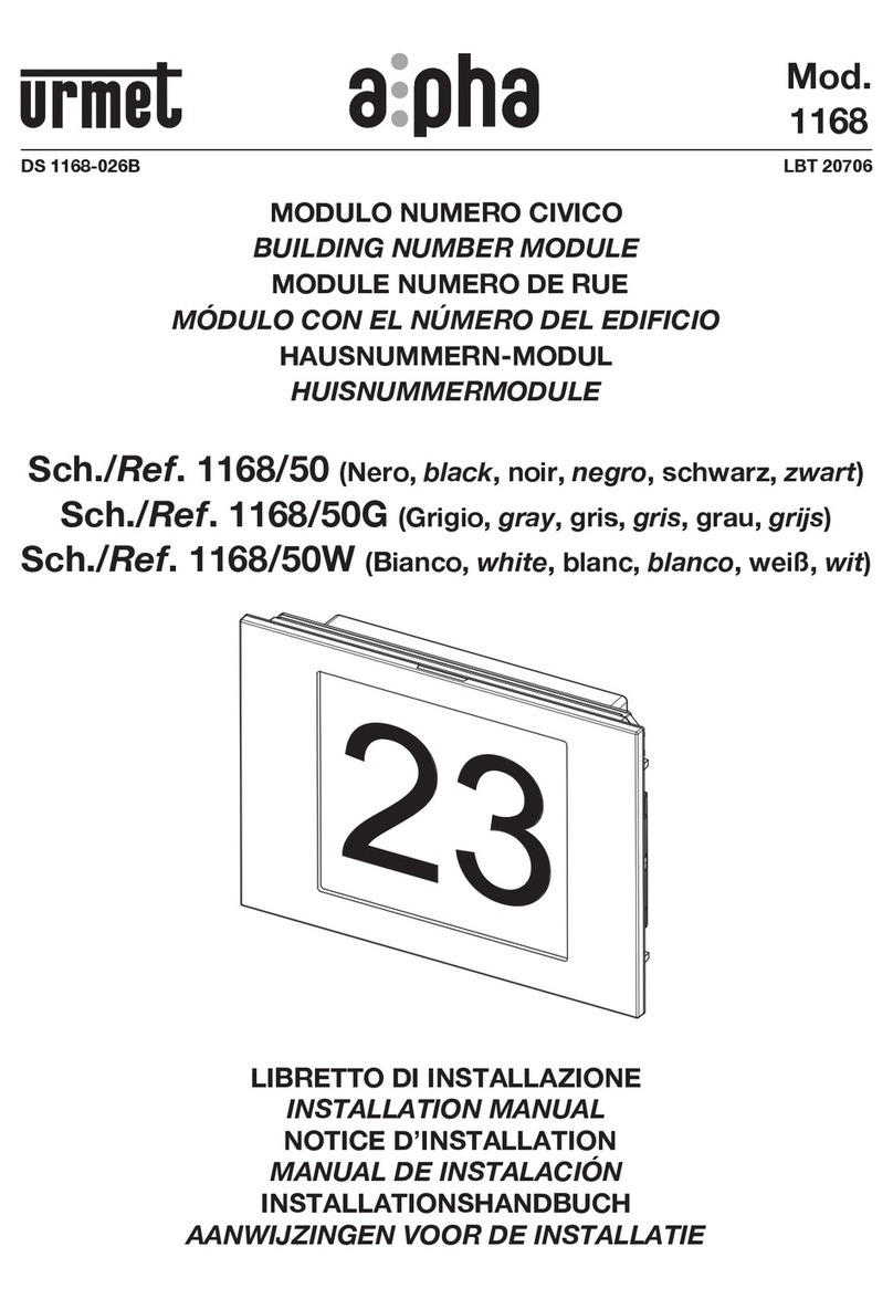 urmet domus ALPHA 1168/50 installation manual urmet domus ALPHA 1168/50 installation manual