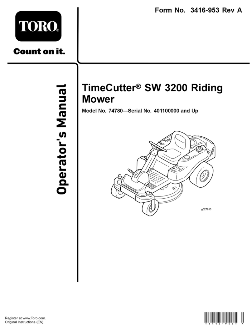 Toro TimeCutter SW3200 User manual Toro TimeCutter SW3200 User manual