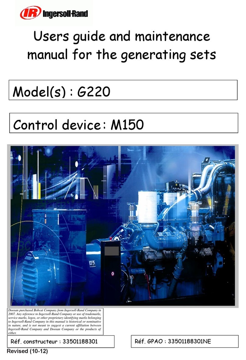 Ingersoll-Rand G 220 Users guide and maintenance manual