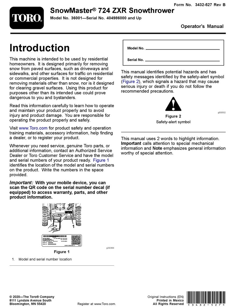 Toro SnowMaster 724 ZXR User manual