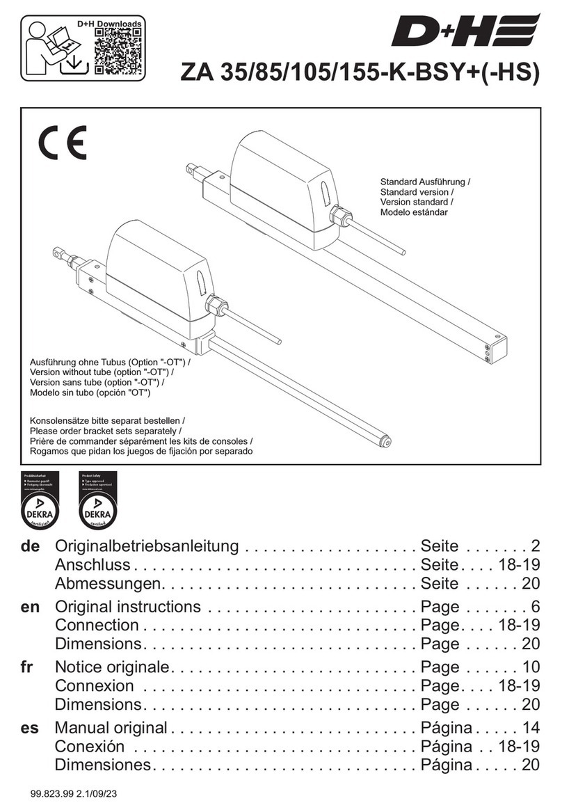 D+H ZA 85-K-BSY+ User manual