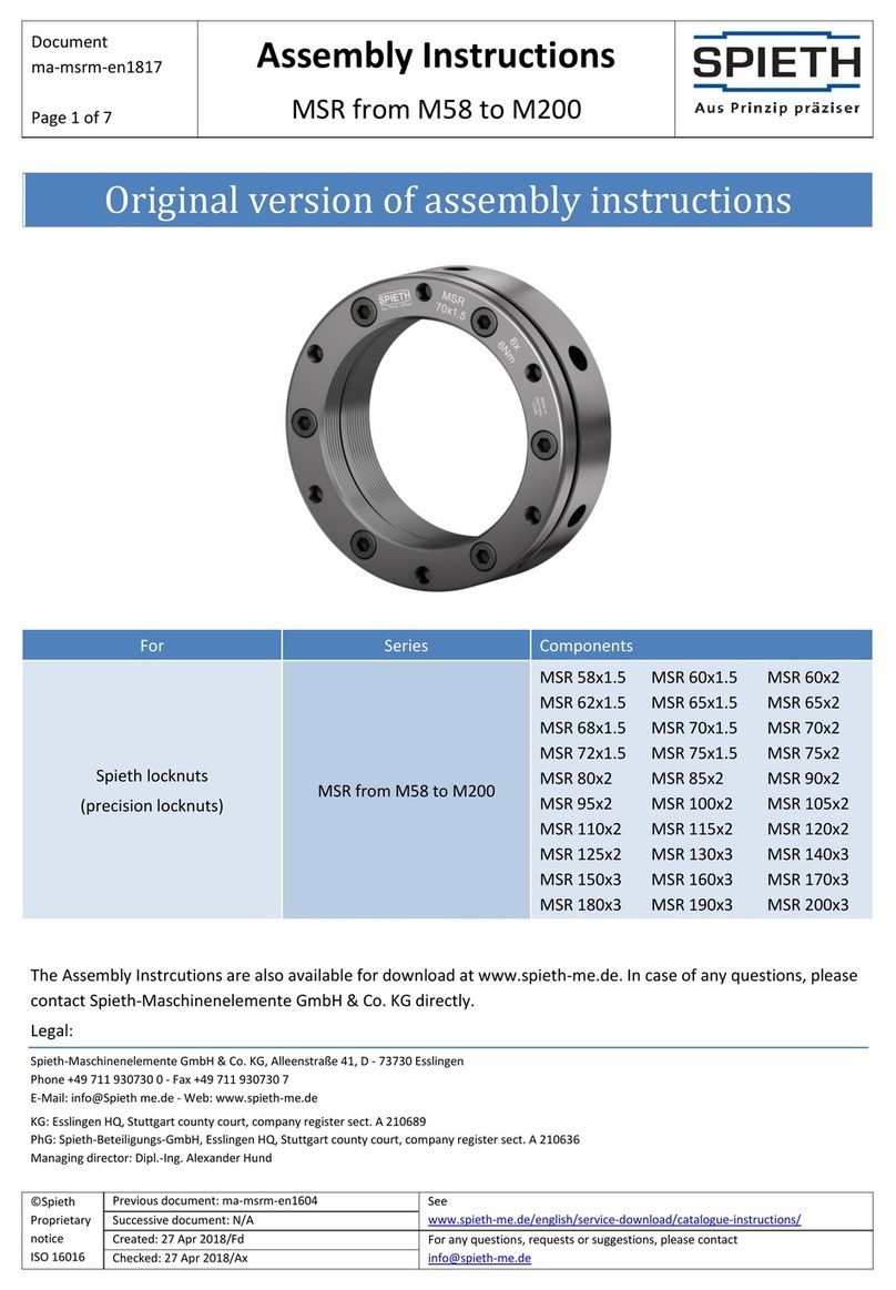 SPIETH M58 Assembly instructions