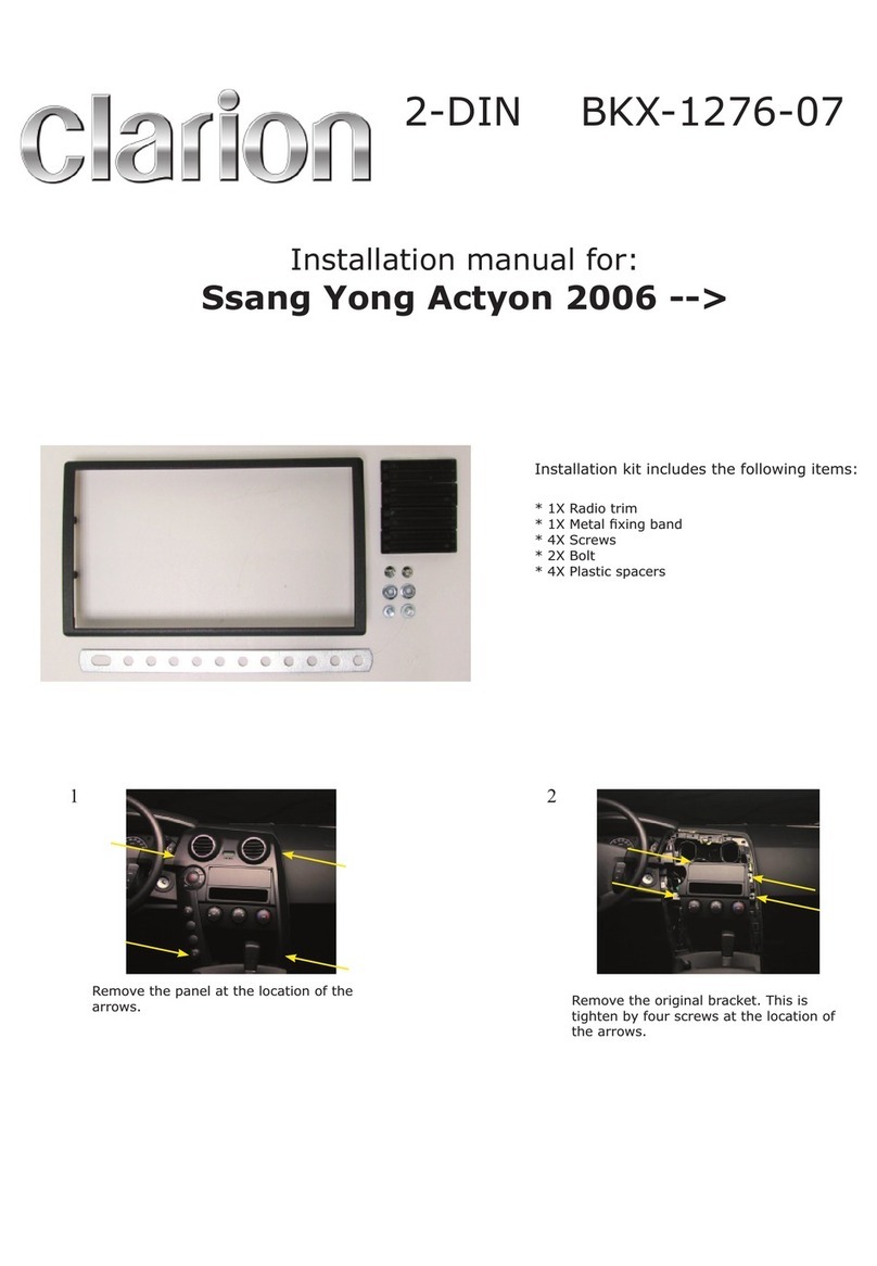 Clarion BKX-1276-07 instruction manual