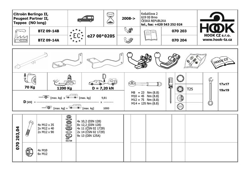 Hook BTZ 09-14B User manual