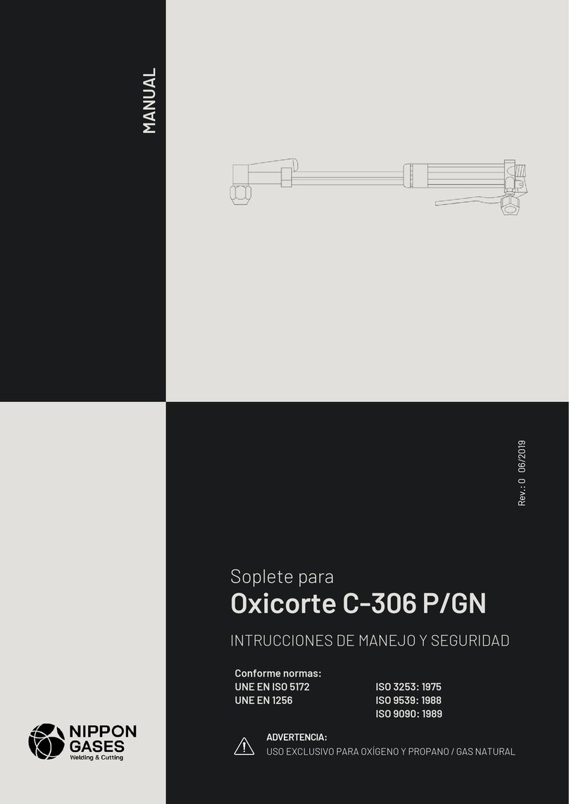 Nippon Gases Oxicorte C-306 P/GN manual