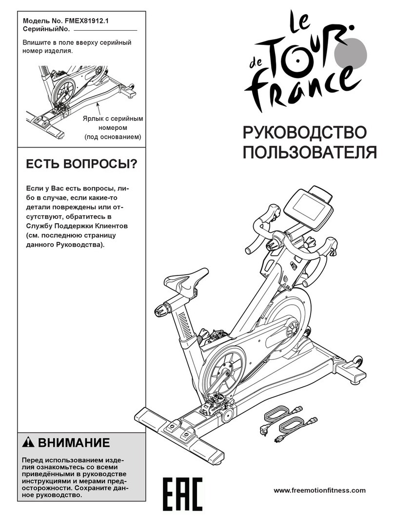 FREE MOTION Le Tour de France FMEX81912.1 User manual