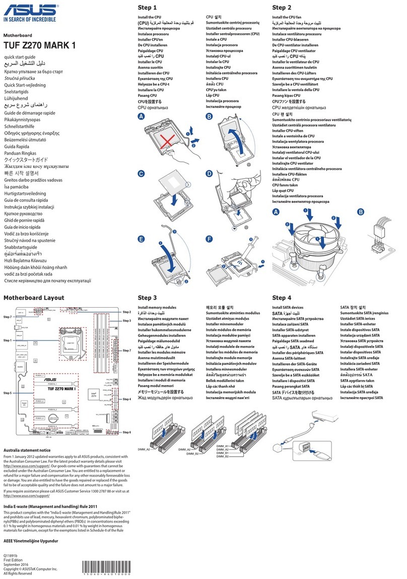 Asus TUF Z270 Mark 1 User manual