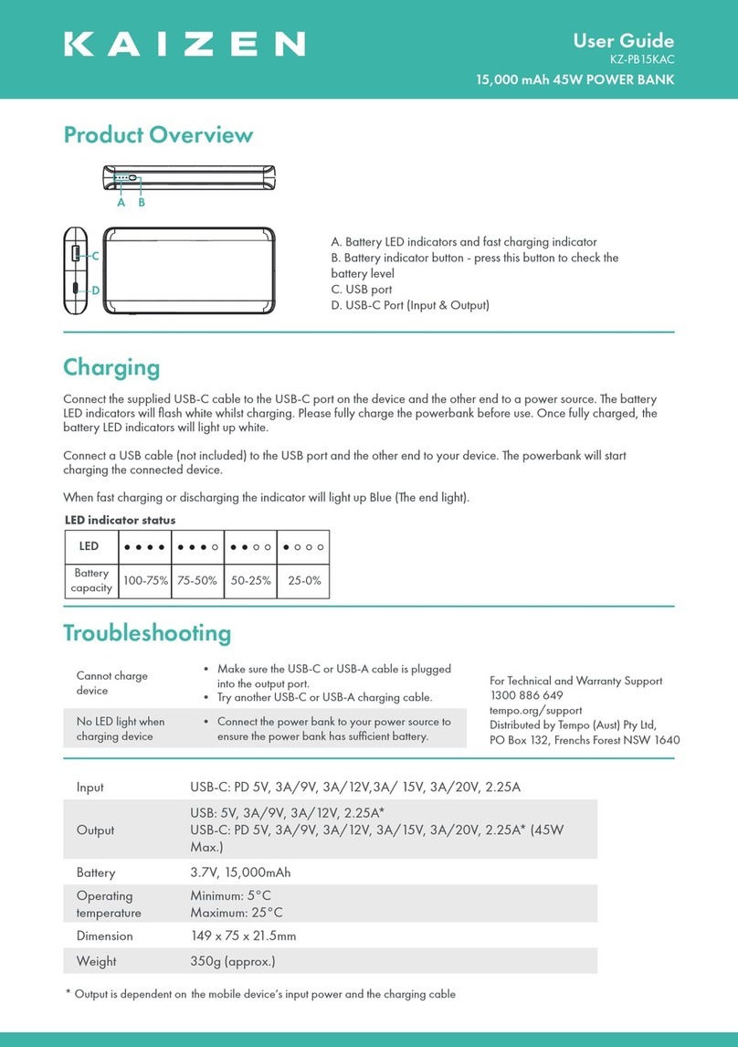 Kaizen KZ-PB15KAC user guide