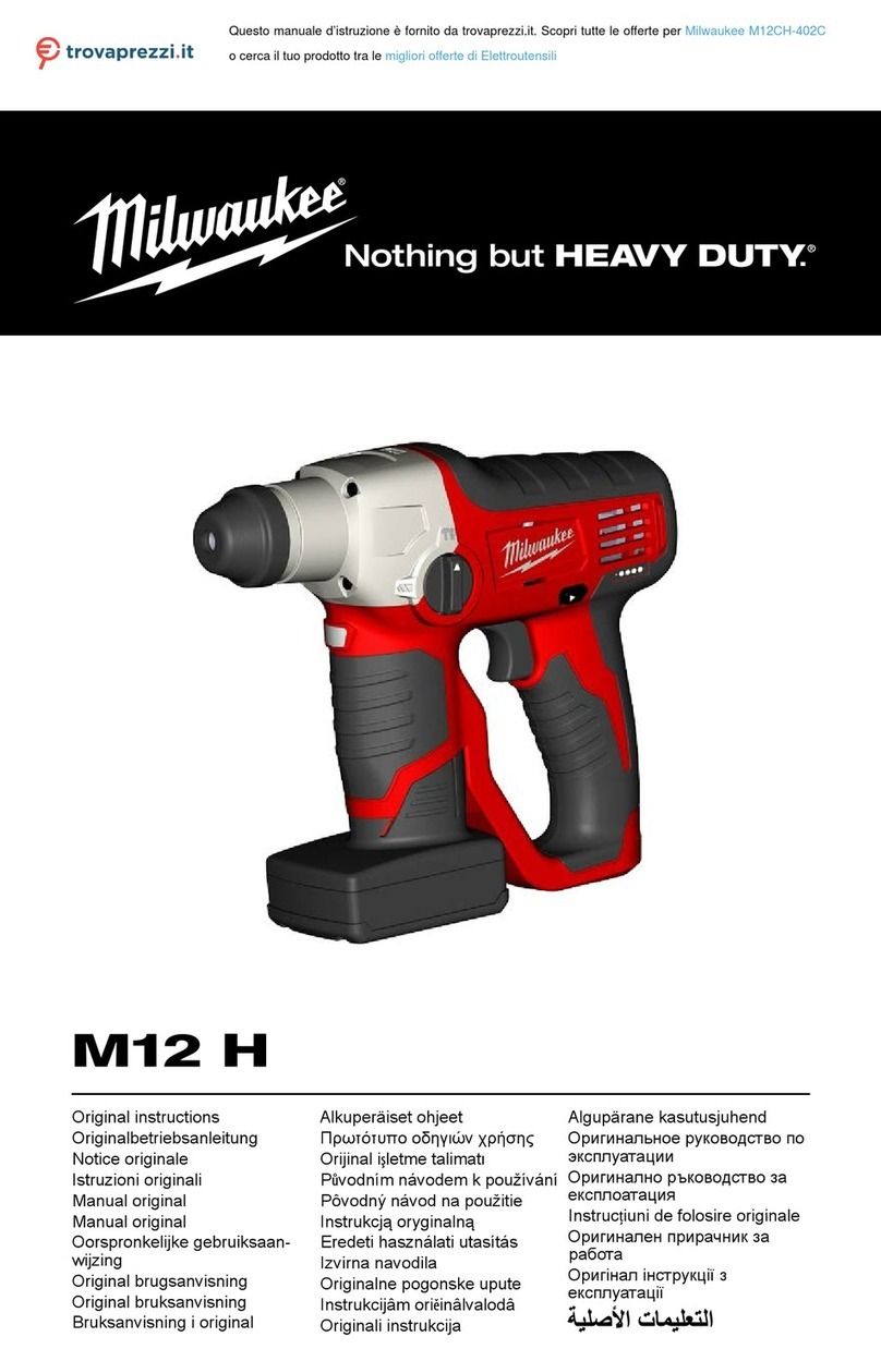 Milwaukee HEAVY DUTY M12CH-402C Original instructions