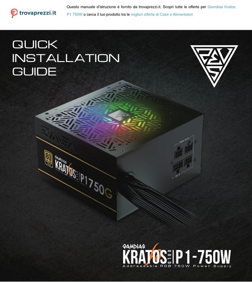 GAMDIAS Kratos P1 750W Quick installation guide