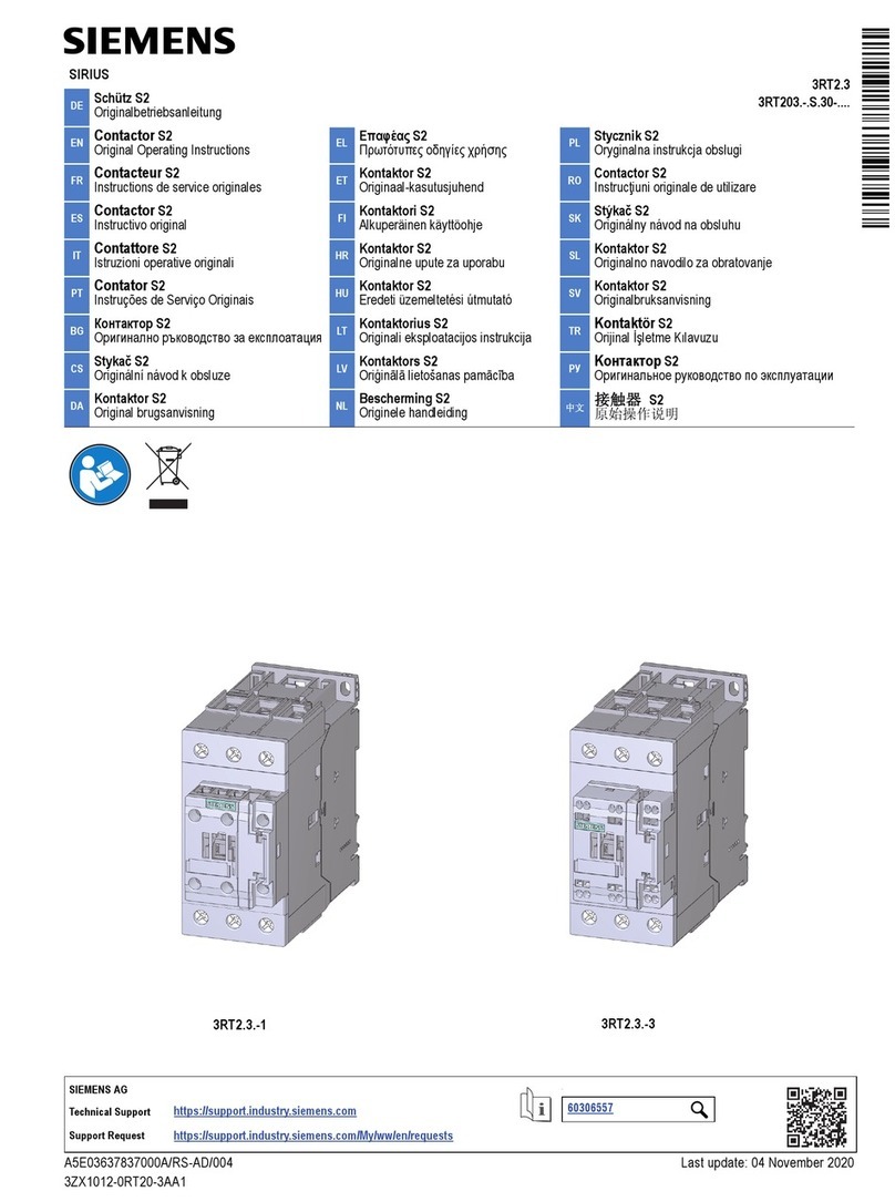 Siemens SIRIUS 3RT203 S Series User manual