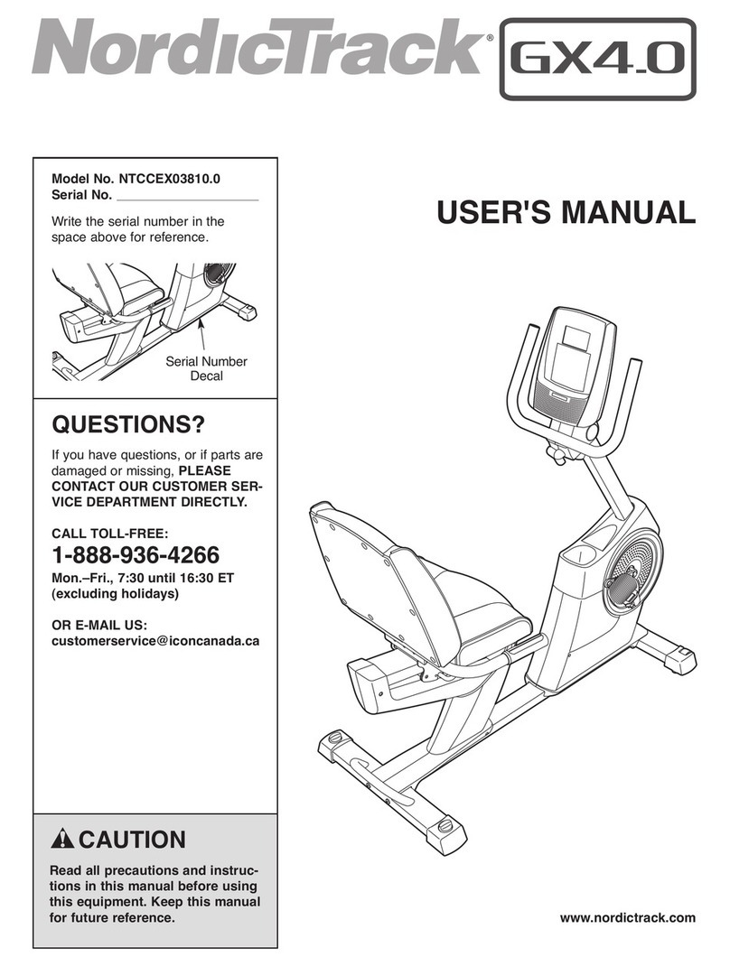 ICON Health & Fitness NordicTrack GX 4.0 user manual ICON Health & Fitness NordicTrack GX 4.0 user manual