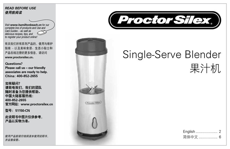Proctor-Silex 51150-CN manual